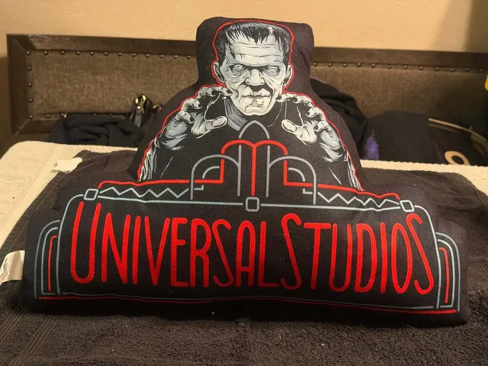 Universal Studios Frankenstein Monster Marquee Sign Plush Pillow